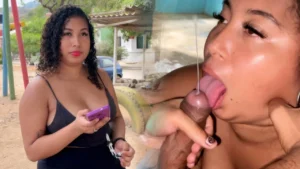Hot stranger accepts my deal and ends up swallowing my milk