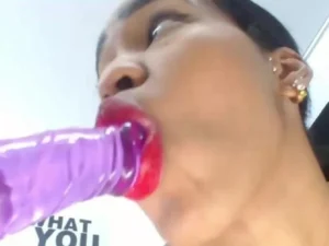 Shary (AndreBelle) BJ Purple Dildo 1